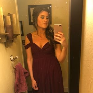 LuLu’s Make Me Move Burgundy Maxi Dress